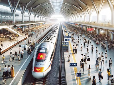 Phối cảnh ga đường sắt tốc độ cao trên trục Bắc - Nam