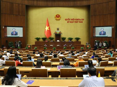 Phiên họp sáng 11/11 của Quốc hội. 