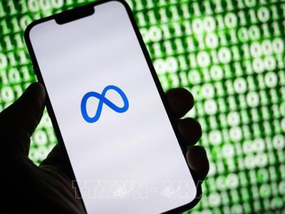 Biểu tượng của Tập đoàn Meta. Ảnh: AFP/TTXVN