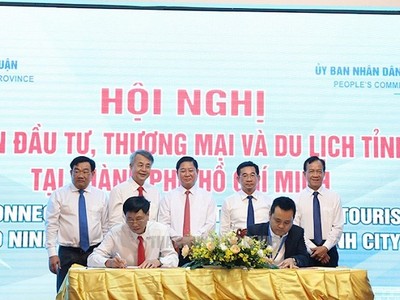 Các doanh nghiệp TP.HCM ký kết bản ghi nhớ với các đơn vị của tỉnh Ninh Thuận về việc hợp tác xúc tiến đầu tư 