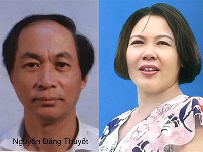 Nguyễn Đăng Thuyết và Nguyễn Thị Hòa hiện đang bị truy nã. Ảnh: Bộ Công an
