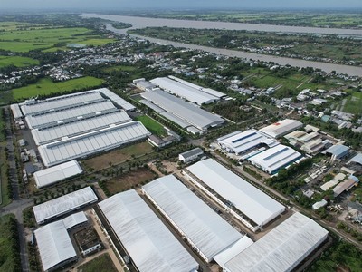 An Giang tập trung thu hút đầu tư hạ tầng khu công nghiệp. Trong ảnh: Khu công nghiệp Bình Hòa, tỉnh An Giang. Ảnh: Thế Linh