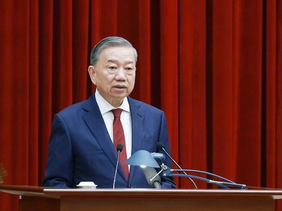 Tổng Bí thư Tô Lâm phát biểu tại hội nghị Trung ương ngày 25/11.