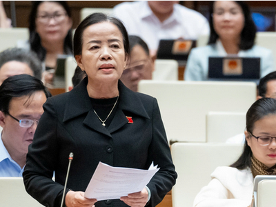 Đại biểu Nguyễn Thị Kim Thúy (Đà Nẵng) phát biểu.