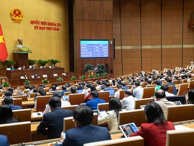  Quốc hội thông qua một luật sửa 4 luật về đầu tư. Ảnh: Quốc hội