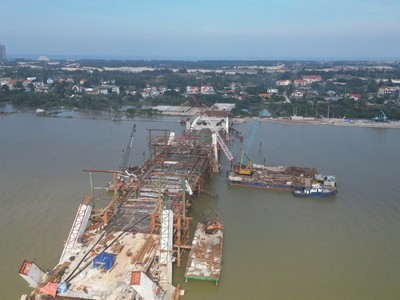 Tiến độ mới nhất tại dự án Cầu Nhật Lệ 3 và đường 2 đầu cầu