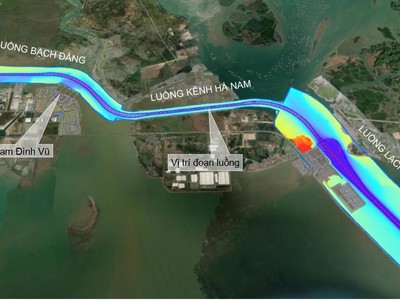 Bản đồ luồng hàng hải Hải Phòng.