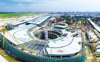 Dự án Nhà ga hành khách T3 - Cảng hàng không quốc tế Tân Sơn Nhất đang được Tổng công ty Cảng hàng không Việt Nam đẩy nhanh tiến độ để đưa vào khai thác vào ngày 30/4/2025, vượt tiến độ 2 - 3 tháng.