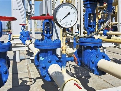Hệ thống đường ống dẫn khí đốt của Tập đoàn Gazprom (Nga). Ảnh minh họa: EPA/TTXVN