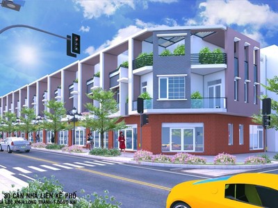 Mở bán thành công 30 căn nhà dãy mặt tiền phố khu Dân Cư Lộc An