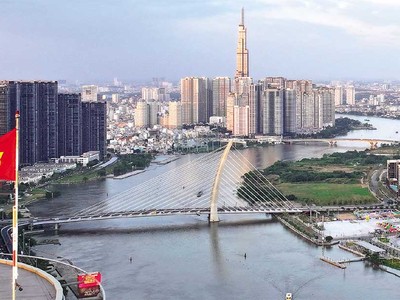 Cầu Ba Son bắc qua sông Sài Gòn, kết nối giữa quận 1 với TP. Thủ Đức. (Ảnh: Lê Toàn)