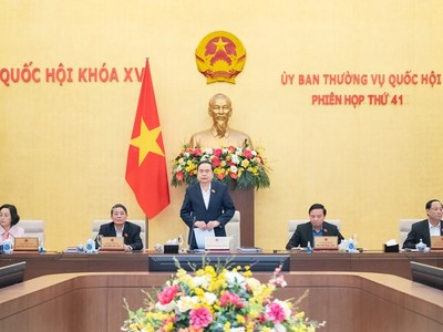  Chủ tịch Quốc hội Trần Thanh Mẫn phát biểu khai mạc phiên họp. 