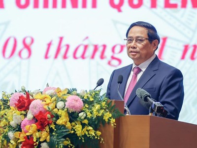 Thủ tướng Phạm Minh Chính yêu cầu xây dựng các chính sách tạo đột phá huy động các nguồn lực xã hội, khai thác hiệu quả nguồn lực từ doanh nghiệp. Ảnh: Nhật Bắc