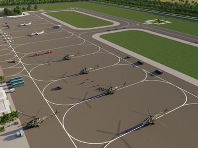 Phối cảnh Cảng hàng không Gia Bình. 