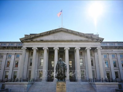 Trụ sở Bộ Tài chính Mỹ ở Washington DC. Ảnh: AFP/TTXVN