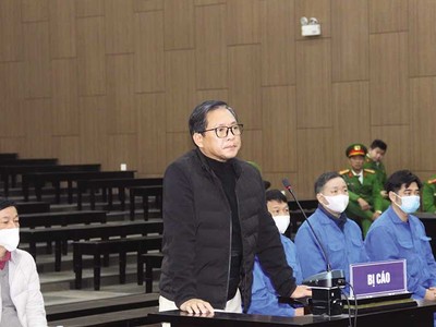 Bị cáo Nguyễn Cao Trí tại phiên tòa 