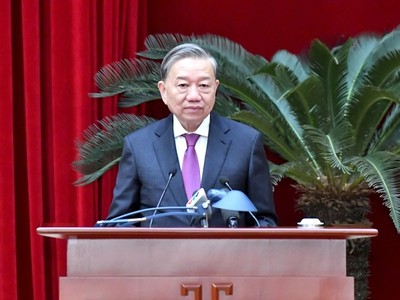 Tổng Bí thư Tô Lâm phát biểu tại Hội nghị Ban Chấp hành Trung ương Đảng khoá XIII.