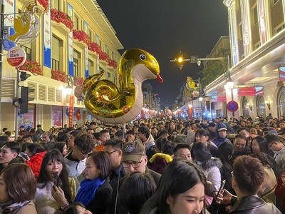 Pháo hoa rực sáng hồ Gươm đón năm mới Ất Tỵ 2025 