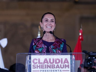 Bà Claudia Sheinbaum phát biểu tại Mexico City, Mexico, ngày 3/6/2024. Ảnh: THX/TTXVN