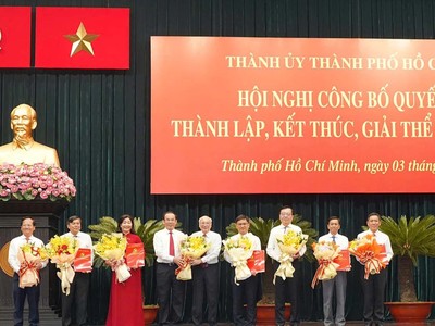 Thành ủy TP.HCM thành lập Ban Tuyên giáo và Dân vận TP.HCM trên cơ sở hợp nhất Ban Tuyên giáo Thành ủy TP.HCM và Ban Dân vận Thành ủy TP.HCM