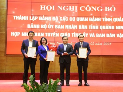 Quảng Ninh thành lập 2 Đảng bộ mới, hợp nhất Ban Tuyên giáo và Ban Dân vận Tỉnh ủy 