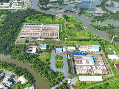 Nhà máy xử lý nước thải Bình Hưng - một hạng mục của Dự án Cải thiện môi trường nước TP.HCM, lưu vực kênh Tàu Hũ - Bến Nghé - Đôi - Tẻ (giai đoạn 2) đưa vào vận hành cuối tháng 8/2024 - Ảnh: Lê Toàn