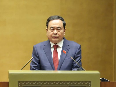 Chủ tịch Quốc hội Trần Thanh Mẫn phát biểu khai mạc - Ảnh Duy Linh. 