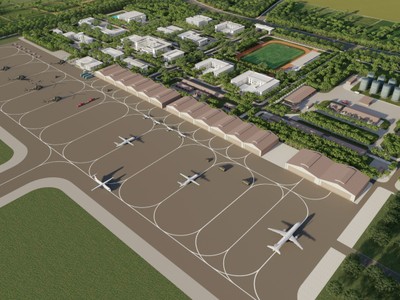 Minh họa phối cảnh Sân bay Gia Bình.
