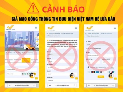 Vietnam Post cảnh báo mạo danh website.