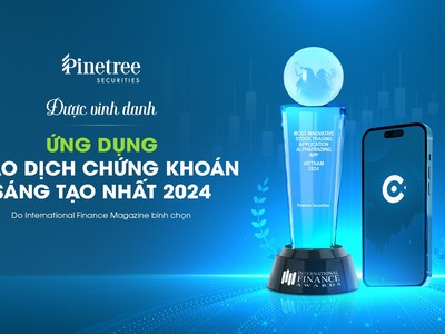 Pinetree đạt giải ‘Ứng dụng giao dịch chứng khoán sáng tạo nhất năm 2024