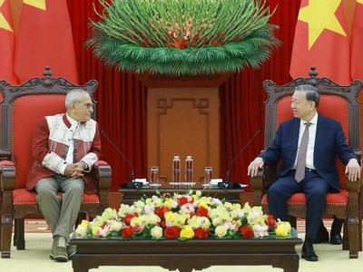 Tổng Bí thư Tô Lâm tiếp Tổng thống Timor-Leste. Ảnh: TTXVN 