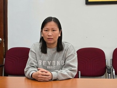 Bị can Lê Thị Hiền tại cơ quan điều tra.