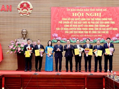 Nghệ An, Hà Tĩnh bổ nhiệm giám đốc, phó giám đốc các sở, ngành sau hợp nhất 