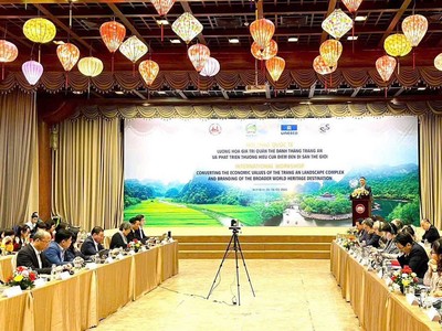 Toàn cảnh Hội thảo quốc tế “Lượng hóa giá trị Quần thể danh thắng Tràng An và phát triển thương hiệu của điểm đến di sản thế giới".
