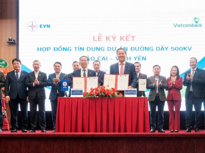 Vietcombank (VCB) cấp tín dụng có giá trị 5.472 tỷ đồng cho Dự án đường dây 500 kV Lào Cai - Vĩnh Yên