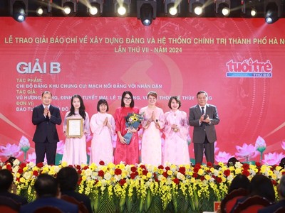 Hà Nội: 33 tác phẩm đạt giải Báo chí về xây dựng Đảng và hệ thống chính trị lần thứ VII 