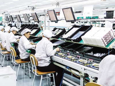 Khu vực sản xuất linh kiện của Foxconn tại Bắc Ninh 