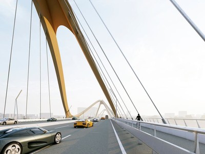 Một phương án kiến trúc cầu Trần Hưng Đạo - Hà Nội.