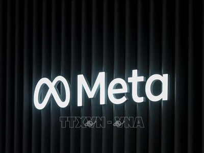 Biểu tượng của tập đoàn Meta. Ảnh: AFP/TTXVN