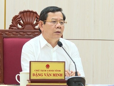 Ông Đặng Văn Minh, thời điểm còn làm Chủ tịch UBND tỉnh Quảng Ngãi