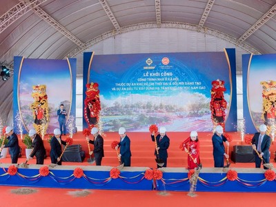 Lễ khởi công công trình nhà ở xã hội thuộc đại đô thị Sun Urban Cityvà dự án đầu tư xây dựng hạ tầng khu đại học Nam Cao 