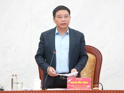 Bí thư Đảng ủy, Bộ trưởng Bộ Tài chính Nguyễn Văn Thắng chủ trì Hội nghị. Ảnh: Đức Minh