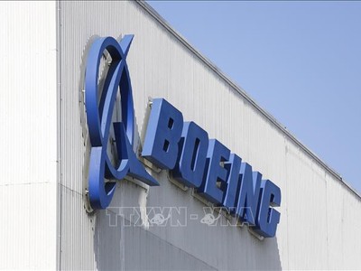 Biểu tượng Boeing tại nhà máy ở Renton, Washington, Mỹ. Ảnh tư liệu: AFP/TTXVN