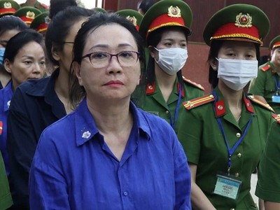 Bị cáo Trương Mỹ Lan, cựu Chủ tịch HĐQT Tập đoàn Vạn Thịnh Phát tại toà ngày 25/3.