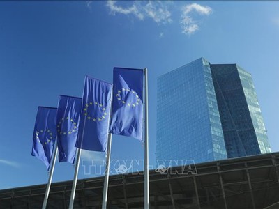 Trụ sở Ngân hàng Trung ương châu Âu (ECB) tại Frankfurt, Đức. Ảnh: THX/TTXVN