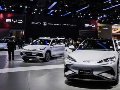 Xe điện BYD được trưng bày tại Triển lãm ô tô quốc tế Bangkok. Ảnh: Reuters