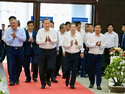 Tổng Bí thư Tô Lâm làm việc với Ban Thường vụ Thành ủy Đà Nẵng và Ban Thường vụ Tỉnh ủy Quảng Nam trong chiều 29/3.