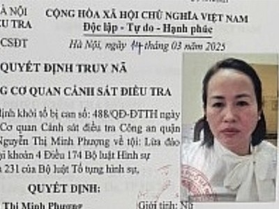 Cựu cán bộ Văn phòng Bộ Giáo dục và Đào tạo Nguyễn Thị Minh Phượng bị truy nã do chiếm đoạt hơn 1,6 tỷ đồng.