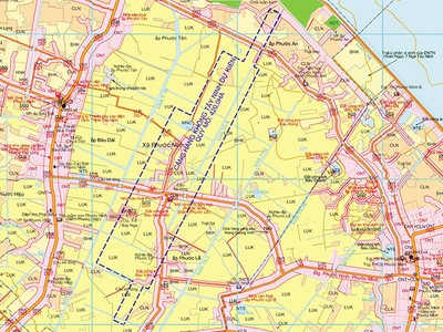 Vị trí dự kiến xây dựng Cảng hàng không Tây Ninh. 