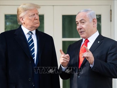 Tổng thống Donald Trump và Thủ tướng Benjamin Netanyahu trong một cuộc gặp tại Washington, D.C. Ảnh tư liệu: AFP/TTXVN